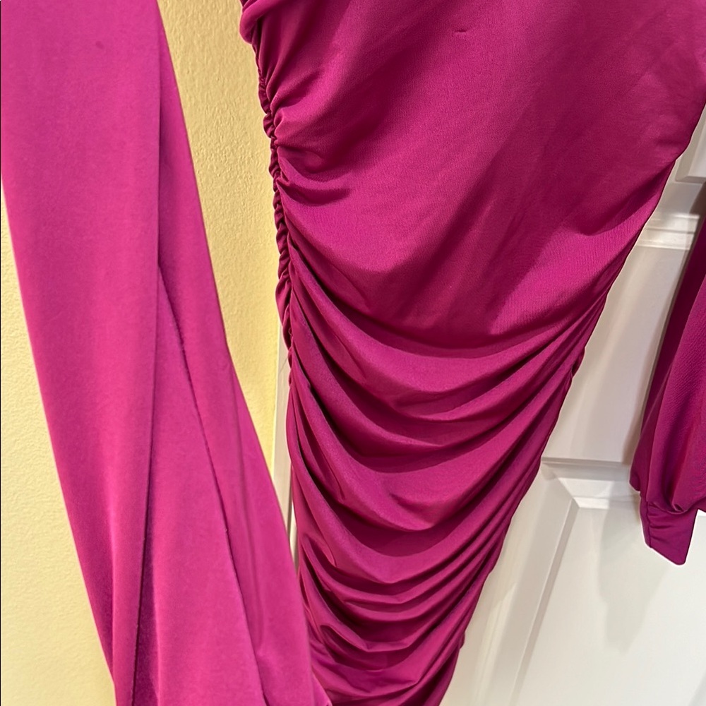 Purple Ruched Bodycon Dress - Picture 7 of 7